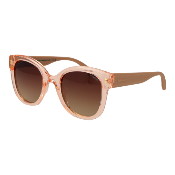 Polaroid Panto Sonnenbrille PLD 6248/S/X 50FWMLA in Koralle – 45° Seitenansicht