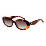Ted Baker Oval Sonnenbrille TB1758 52100 in Braun – 45° Seitenansicht