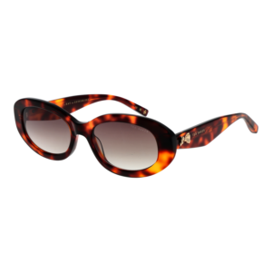 Ted Baker Oval Sonnenbrille TB1758 52100 in Braun – 45° Seitenansicht