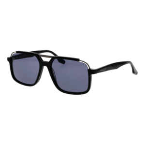 Trussardi Quadrat Sonnenbrille TSM9037 58A01 in Schwarz – 45° Seitenansicht