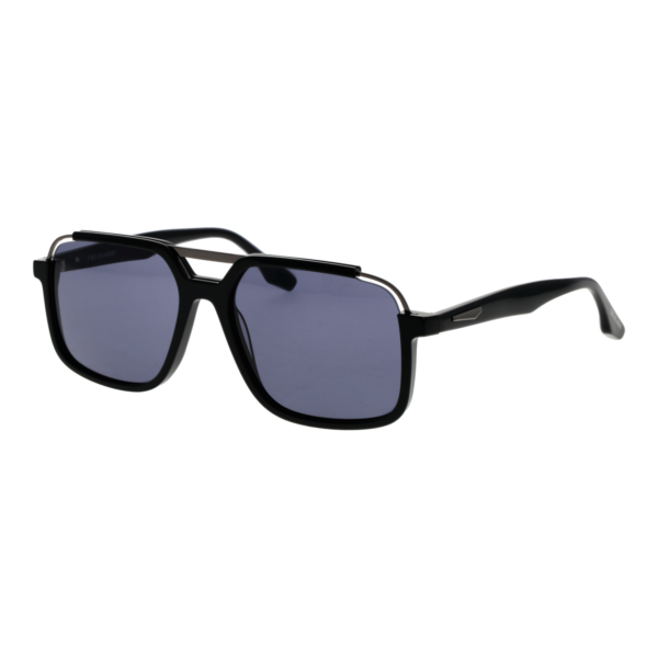 Trussardi Sonnenbrille TSM9037 58A01 – 45° Seitenansicht Trussardi Quadrat Sonnenbrille TSM9037 58A01 in Schwarz – 45° Seitenansicht