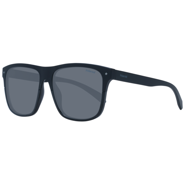 Polaroid Rechteck Sonnenbrille PLD 6041/S 56807M9 in Schwarz – 45° Seitenansicht
