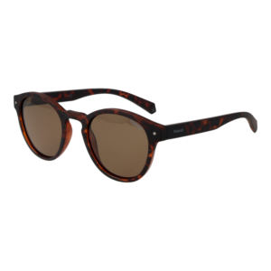 Polaroid Rund Sonnenbrille PLD 6042/S 49086SP in Braun – 45° Seitenansicht