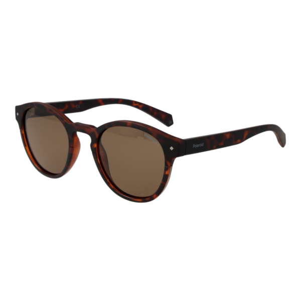 Polaroid Rund Sonnenbrille PLD 6042/S 49086SP in Braun – 45° Seitenansicht