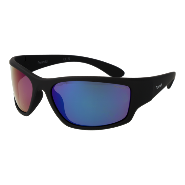 Polaroid Rechteck Sonnenbrille PLD 7005/S 633OL5Z in Schwarz – 45° Seitenansicht
