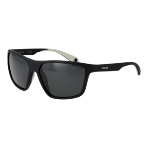 Polaroid Quadrat Sonnenbrille PLD 7040/S 5908AM9 in Schwarz – 45° Seitenansicht
