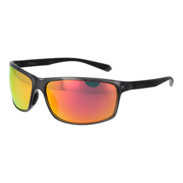 Polaroid Rechteck Sonnenbrille PLD 7036/S 63KB7OZ in Schwarz – 45° Seitenansicht