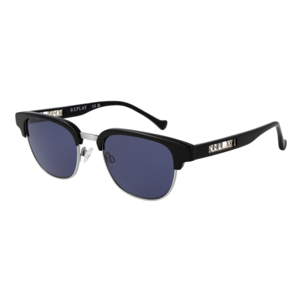 Replay Browline Sonnenbrille RY479V 5101S in Gunmetal – 45° Seitenansicht