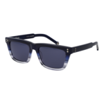 Hally & Son Rechteck Sonnenbrille HSA19V 5303S in Blau – 45° Seitenansicht
