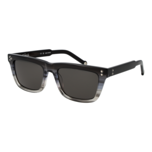 Hally & Son Rechteck Sonnenbrille HSA19V 5302S in Grau – 45° Seitenansicht