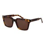 Hally & Son Rechteck Sonnenbrille HSA20V 5302S in Braun – 45° Seitenansicht