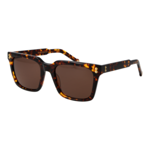 Hally & Son Rechteck Sonnenbrille HSA20V 5302S in Braun – 45° Seitenansicht