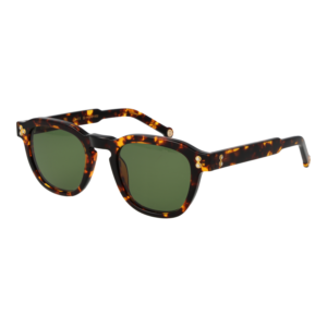 Hally & Son Panto Sonnenbrille HSA21V 4902S in Havanna – 45° Seitenansicht