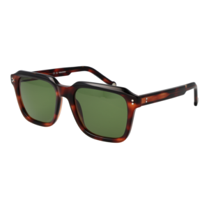 Hally & Son Rechteck Sonnenbrille HSA22V 5402S in Havanna – 45° Seitenansicht