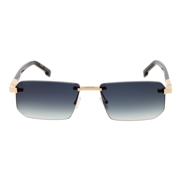 Boss Sonnenbrille BOSS 1918/S 57J5GD6 – Frontansicht mit Metall Rahmen und Grün Gläsern