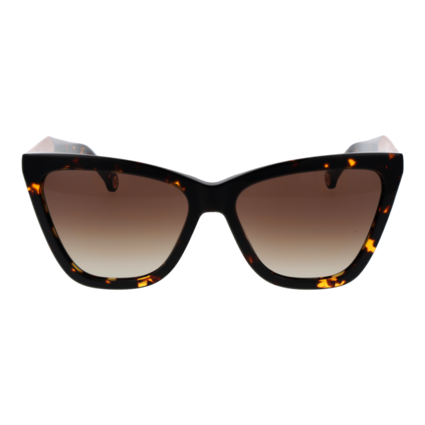 Carolina Herrera Sonnenbrille HER 0374/S 59086HA – Frontansicht mit Azetat Rahmen und Braun Gläsern