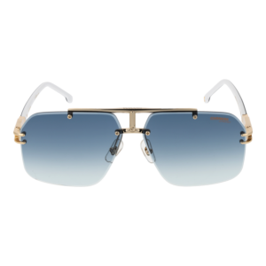 Carrera Sonnenbrille CARRERA 1054/S 63J5G08 – Frontansicht mit Metall Rahmen und Blau Gläsern