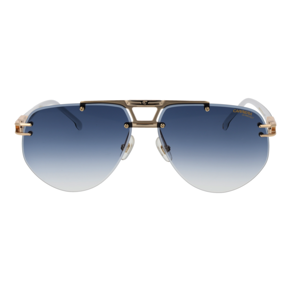 Carrera Sonnenbrille CARRERA 1087/S 6380S08 – Frontansicht mit Metall Rahmen und Blau Gläsern