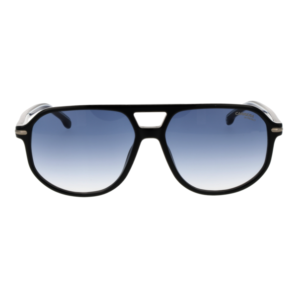 Carrera Sonnenbrille CARRERA 375/S 58D5108 – Frontansicht mit Azetat Rahmen und Blau Gläsern