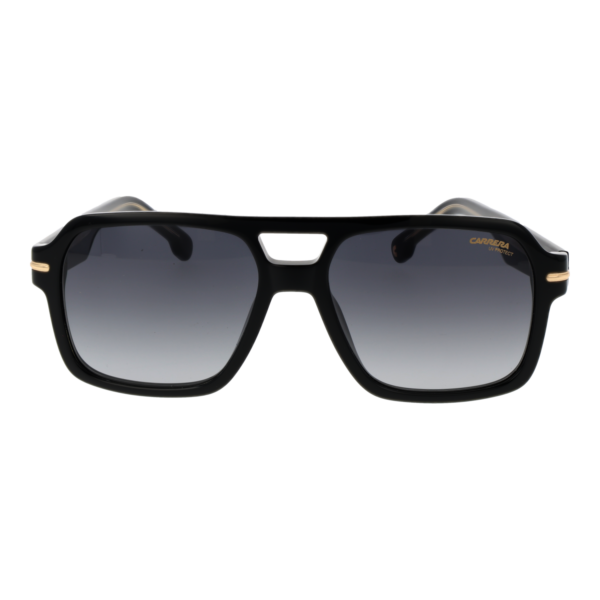 Carrera Sonnenbrille CARRERA 377/S 568079O – Frontansicht mit Azetat Rahmen und Grau Gläsern