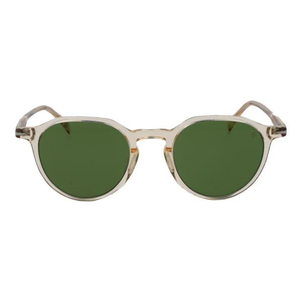 David Beckham Sonnenbrille DB 1217/S 5040GQT – Frontansicht mit Azetat Rahmen und Grün Gläsern