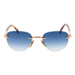 David Beckham Sonnenbrille DB 1224/S 510NR08 – Frontansicht mit Metall Rahmen und Blau Gläsern