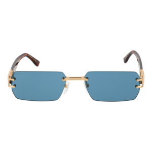Dsquared2 Sonnenbrille D2 0189/S 57000KU – Frontansicht mit Metall Rahmen und Blau Gläsern
