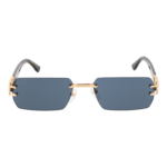 Dsquared2 Sonnenbrille D2 0189/S 57J5GIR – Frontansicht mit Metall Rahmen und Blau Gläsern