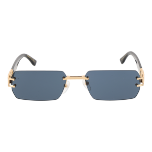 Dsquared2 Sonnenbrille D2 0189/S 57J5GIR – Frontansicht mit Metall Rahmen und Blau Gläsern