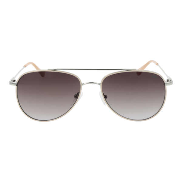 Esprit Sonnenbrille ET39197 56565 – Frontansicht mit Metall Rahmen und Braun Gläsern