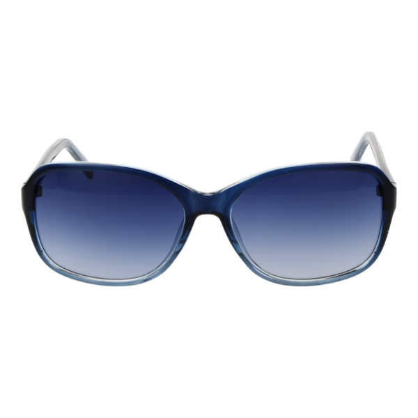 Esprit Sonnenbrille ET39217 58543 – Frontansicht mit Kunststoff Rahmen und Blau Gläsern