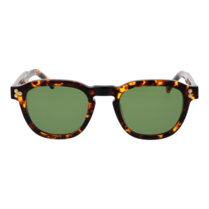 Hally & Son Sonnenbrille HSA21V 4902S – Frontansicht mit Azetat Rahmen und Grün Gläsern