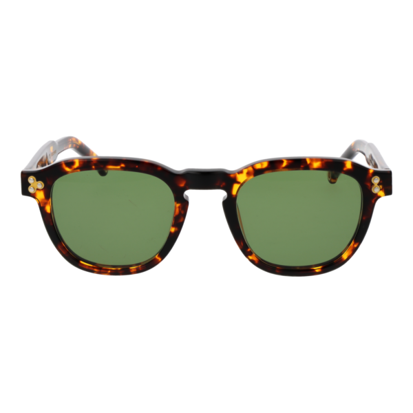 Hally & Son Sonnenbrille HSA21V 4902S – Frontansicht mit Azetat Rahmen und Grün Gläsern