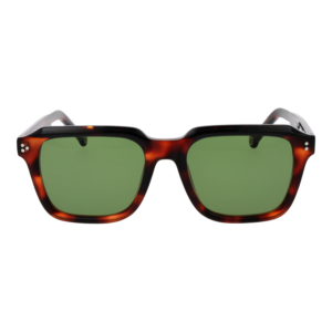 Hally & Son Sonnenbrille HSA22V 5402S – Frontansicht mit Azetat Rahmen und Grün Gläsern