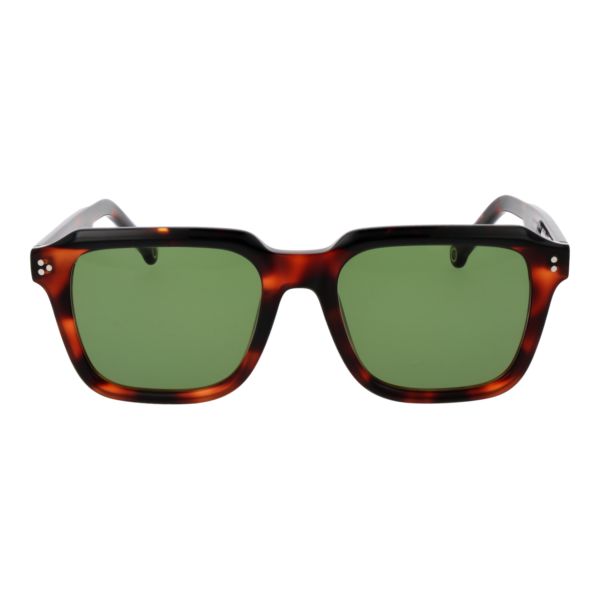 Hally & Son Sonnenbrille HSA22V 5402S – Frontansicht mit Azetat Rahmen und Grün Gläsern