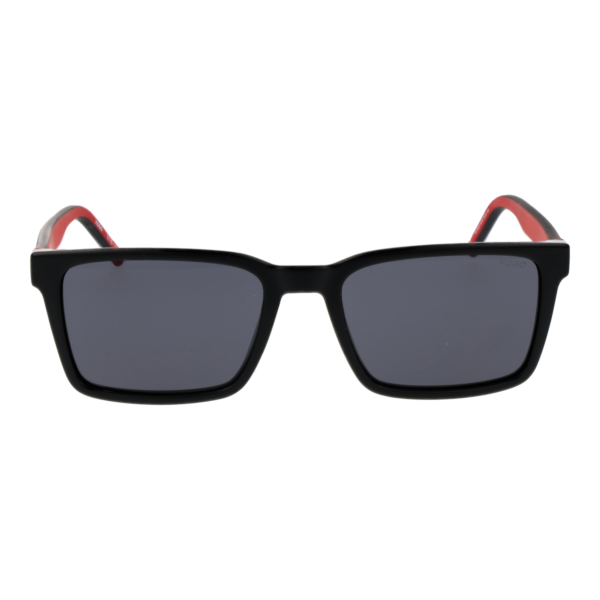 Hugo Sonnenbrille HG 1392/S 55807IR – Frontansicht mit Kunststoff Rahmen und Grau Gläsern
