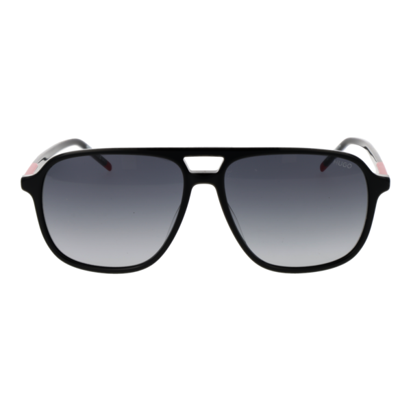 Hugo Sonnenbrille HG 1398/S 588079O – Frontansicht mit Azetat Rahmen und Grau Gläsern
