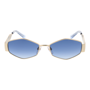 Marc Jacobs Sonnenbrille MARC 496/SHINY 55LKS08 – Frontansicht mit Metall Rahmen und Blau Gläsern