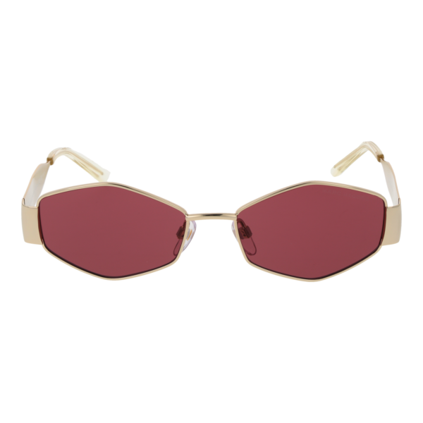 Marc Jacobs Sonnenbrille MARC 496/SHINY 55NOA4S – Frontansicht mit Metall Rahmen und Rosa Gläsern