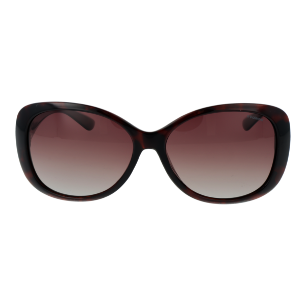 Polaroid Sonnenbrille P8317 580BMLA – Frontansicht mit Kunststoff Rahmen und Braun Gläsern