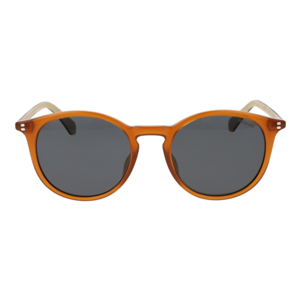 Polaroid Sonnenbrille PLD 4206/S/X 51L7QM9 – Frontansicht mit Polycarbonat Rahmen und Grau Gläsern