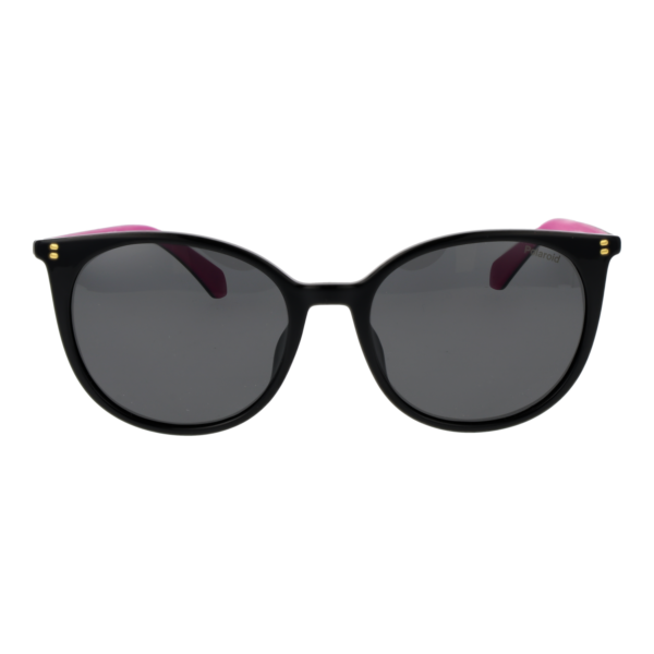 Polaroid Sonnenbrille PLD 4208/S/X 55807M9 – Frontansicht mit Polycarbonat Rahmen und Grau Gläsern
