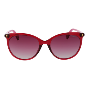 Polaroid Sonnenbrille PLD 6231/S 55QHOJR – Frontansicht mit Polycarbonat Rahmen und Burgunder Gläsern
