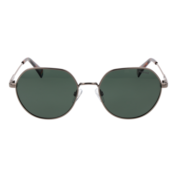 Polaroid Sonnenbrille PLD 6236/S/X 54SMFUC – Frontansicht mit Metall Rahmen und Grün Gläsern