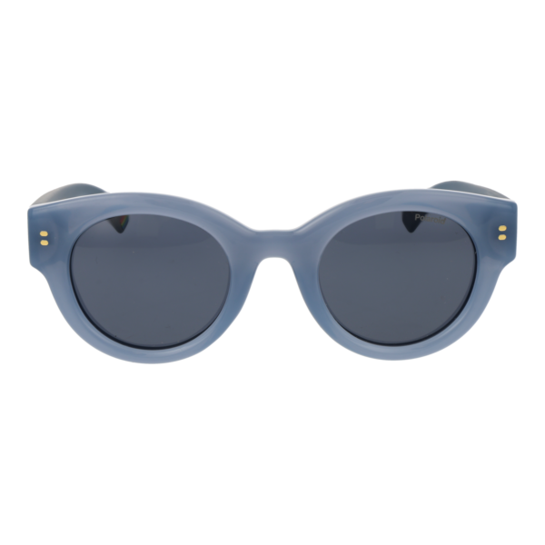 Polaroid Sonnenbrille PLD 6240/S/X 48MVUC3 – Frontansicht mit Kunststoff Rahmen und Grau Gläsern