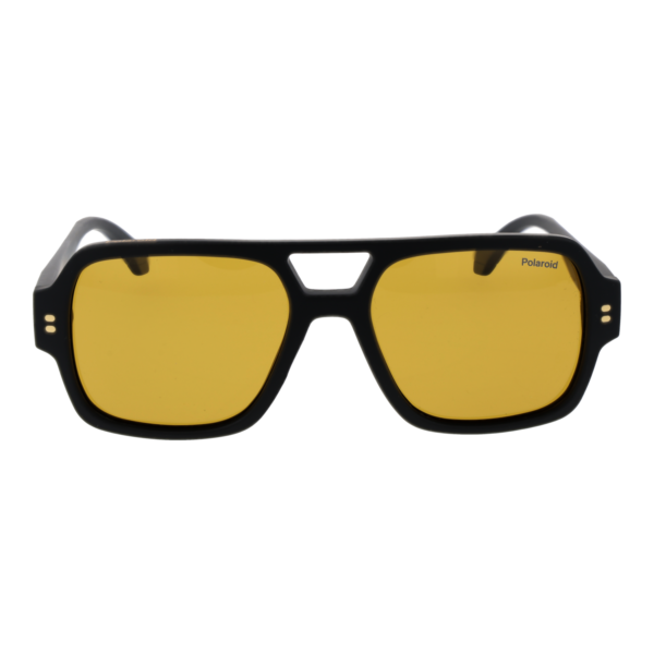 Polaroid Sonnenbrille PLD 6250/S/X 54003MU – Frontansicht mit Polycarbonat Rahmen und Gelb Gläsern
