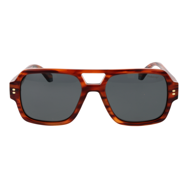 Polaroid Sonnenbrille PLD 6250/S/X 54L9GM9 – Frontansicht mit Polycarbonat Rahmen und Grau Gläsern