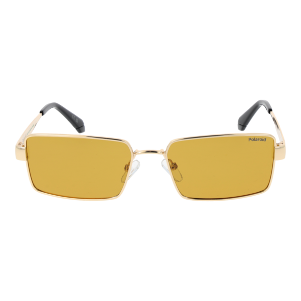Polaroid Sonnenbrille PLD 6255/S/X 56LPEMU – Frontansicht mit Metall Rahmen und Gelb Gläsern