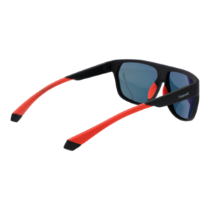 Rückansicht der Polaroid Sonnenbrille PLD 7053/S 60BLXOZ – Polycarbonat Rahmen