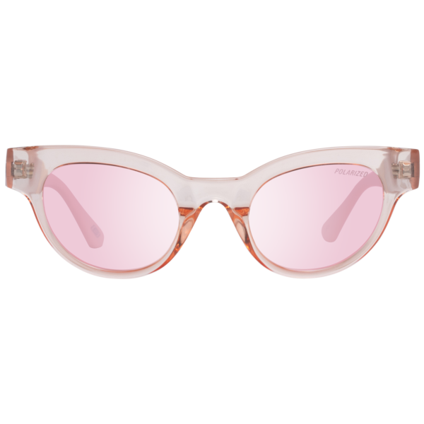 Skechers Sonnenbrille SE6100 4972S – Frontansicht mit Kunststoff Rahmen und Pink Gläsern